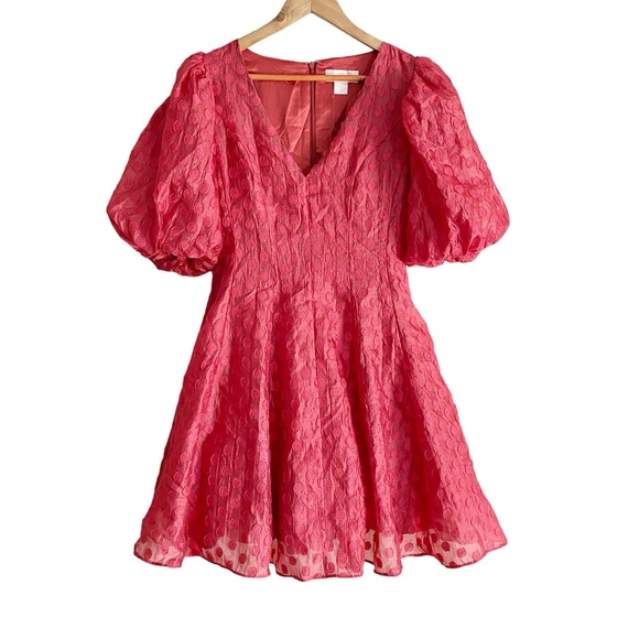 Rachel Parcell Flared Puff Sleeve Organza Mini Dress - Picture 2 of 15